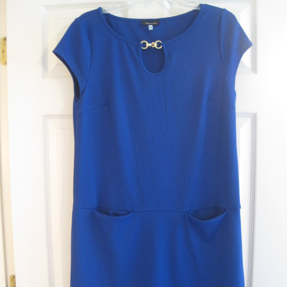 SPENSE ROYAL BLUE SHORT SLEEVE DRESS